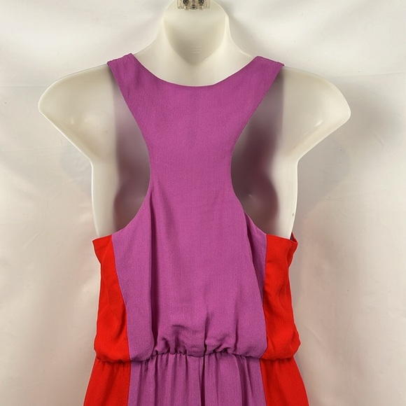 W118 by Walter Baker Gabriella Colorblock Purple, Red A-Line Maxi Dress Size XS - Picture 7 of 12
